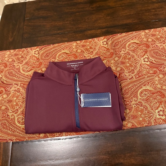 Holderness & Bourne Men's XL The Dawson Pullover Dark Claret MSRP $140 - Picture 1 of 9